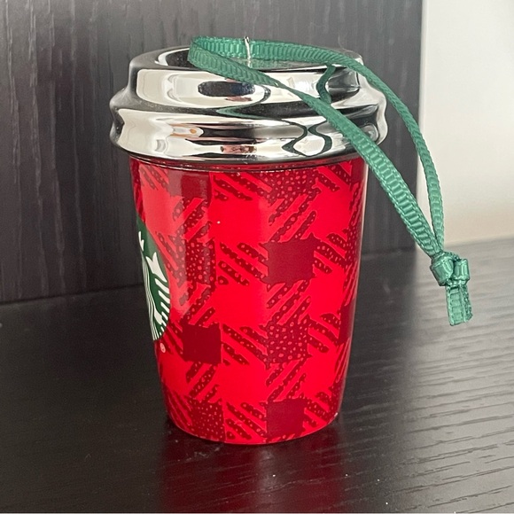 JUST IN Starbucks Holiday 2016 Drink Cup Ornament Vintage Collectible Red Plaid - Picture 2 of 7